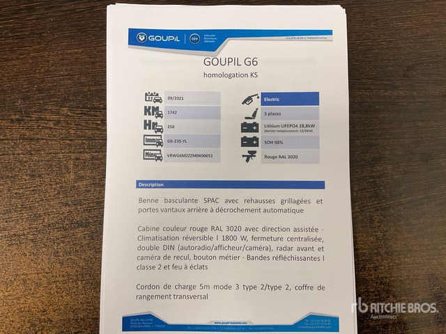 2021 Goupil G6 Electric Utility Vehicle - Kendaraan Kota/ Khusus: gambar 4 2021 Goupil G6 Electric Utility Vehicle - Kendaraan Kota/ Khusus: gambar 4