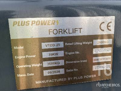 PLUS POWER VTDD-25 2500 kg (Unused) - Forklift: gambar 5 PLUS POWER VTDD-25 2500 kg (Unused) - Forklift: gambar 5