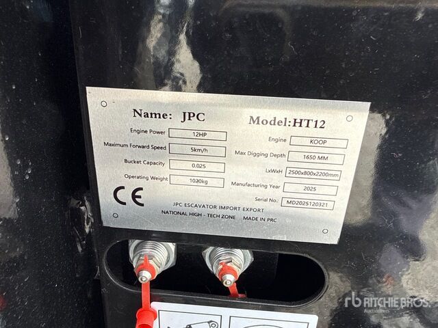 2025 JPC HT12 (Unused) Mini Excavator: <6.6t - Ekskavator mini: gambar 5 2025 JPC HT12 (Unused) Mini Excavator: <6.6t - Ekskavator mini: gambar 5