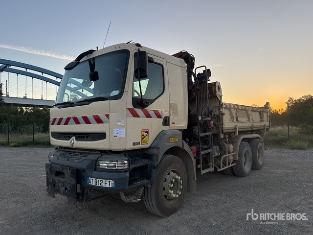 2006 Renault Kerax 2006 HMF on 6x4 Camion Bi-Benne ... Dump Truck with Crane - Truk jungkit, Truk derek: gambar 1 2006 Renault Kerax 2006 HMF on 6x4 Camion Bi-Benne ... Dump Truck with Crane - Truk jungkit, Truk derek: gambar 1