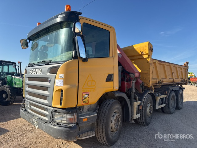 2009 Scania G420 2008 HMF 1720K2 3610 kg Articul ... Dump Truck with Crane - Truk jungkit, Truk derek: gambar 1 2009 Scania G420 2008 HMF 1720K2 3610 kg Articul ... Dump Truck with Crane - Truk jungkit, Truk derek: gambar 1
