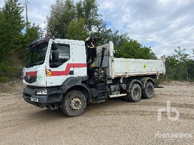 RENAULT KERAX 450DXI 6x4 Camion Benne Avec Grue - Truk jungkit, Truk derek: gambar 1 RENAULT KERAX 450DXI 6x4 Camion Benne Avec Grue - Truk jungkit, Truk derek: gambar 1