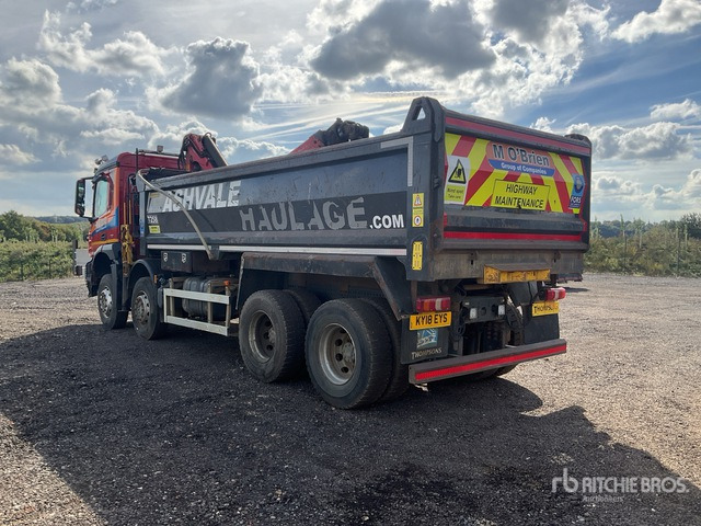 2018 Mercedes-Benz Arocs Palfinger Articulated Boom on 8x4 Dump Truck with Crane - Truk jungkit: gambar 4 2018 Mercedes-Benz Arocs Palfinger Articulated Boom on 8x4 Dump Truck with Crane - Truk jungkit: gambar 4