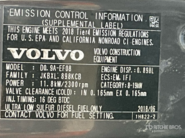 2018 Volvo EC18D Mini Excavator: <6.6t - Ekskavator mini: gambar 5 2018 Volvo EC18D Mini Excavator: <6.6t - Ekskavator mini: gambar 5