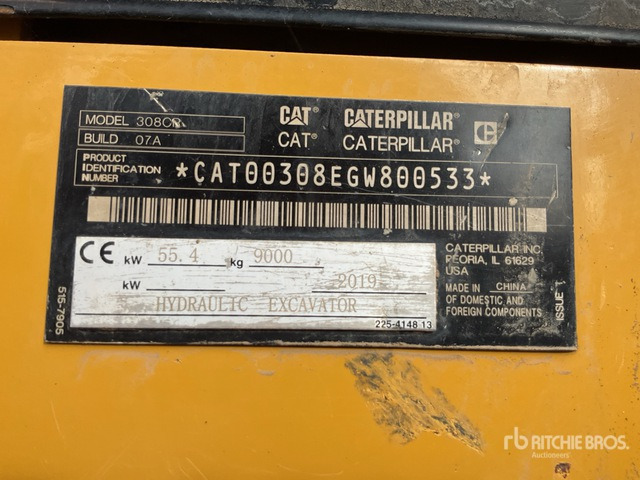 2019 Cat 308CR Tracked Excavator - Ekskavator perayap: gambar 1 2019 Cat 308CR Tracked Excavator - Ekskavator perayap: gambar 1