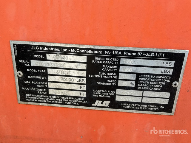 2008 JLG 800AJ 4WD Diesel Articulating Boom Lift - Boom artikulasi: gambar 3 2008 JLG 800AJ 4WD Diesel Articulating Boom Lift - Boom artikulasi: gambar 3