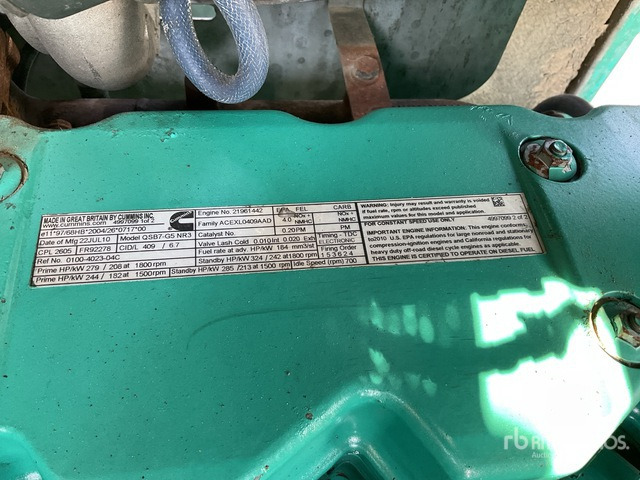 2010 Cummins 200 kVA Skid-Mounted Generator Set - Genset: gambar 5 2010 Cummins 200 kVA Skid-Mounted Generator Set - Genset: gambar 5