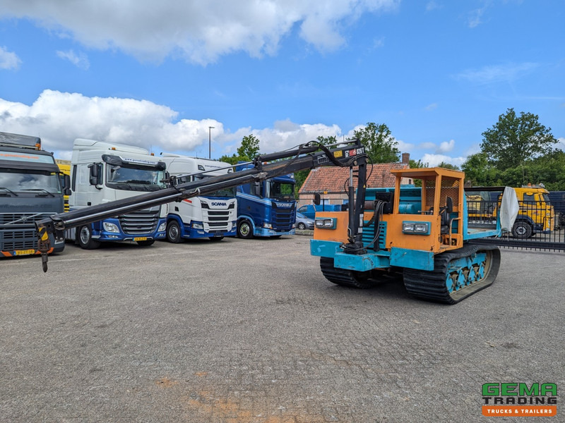 Morooka MST-1100 Rupsdumper / Werktuigdrager - Platte kiepbak + Hiab 026 T3 Kraan - Komatsu 6Cil - Tempat sampah: gambar 1 Morooka MST-1100 Rupsdumper / Werktuigdrager - Platte kiepbak + Hiab 026 T3 Kraan - Komatsu 6Cil - Tempat sampah: gambar 1
