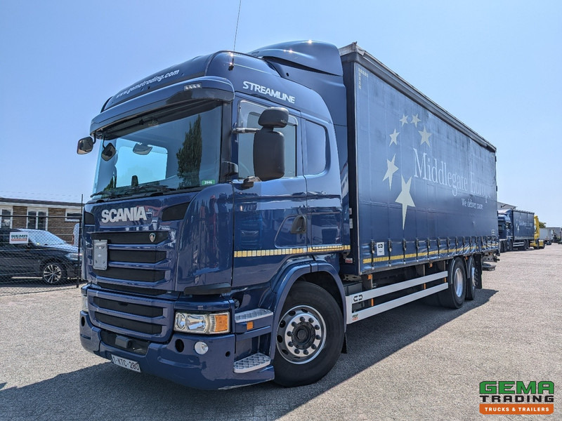 Scania G360 6x2/4 Streamline Euro6 - Retarder - Schuifzeilenbak 8.2M + Laadklep 1500kg - Smart Tacho V2 - Truk dengan terpal samping: gambar 1 Scania G360 6x2/4 Streamline Euro6 - Retarder - Schuifzeilenbak 8.2M + Laadklep 1500kg - Smart Tacho V2 - Truk dengan terpal samping: gambar 1