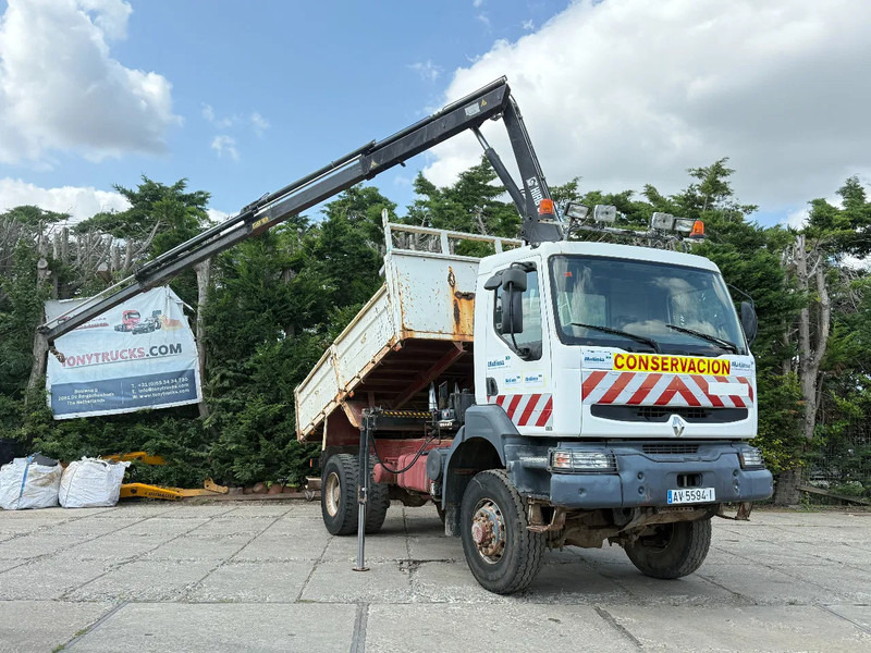 Renault Kerax 400 4X4 Tipper + Hiab 085 Spring/Spring EURO 2 ZF Manual Gearbox - Truk jungkit, Truk derek: gambar 1 Renault Kerax 400 4X4 Tipper + Hiab 085 Spring/Spring EURO 2 ZF Manual Gearbox - Truk jungkit, Truk derek: gambar 1