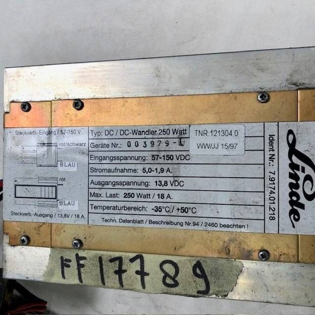 DC/DC Converter 80V-12V - Sistem listrik untuk Peralatan untuk menangani material: gambar 3 DC/DC Converter 80V-12V - Sistem listrik untuk Peralatan untuk menangani material: gambar 3
