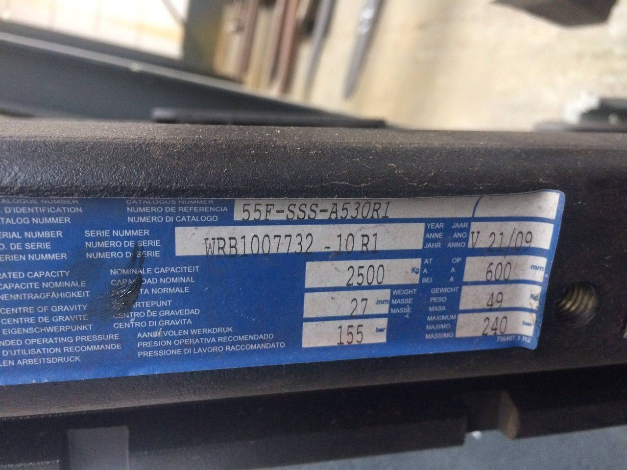 Cascade Sideshift 1400 mm - Lampiran: gambar 3 Cascade Sideshift 1400 mm - Lampiran: gambar 3