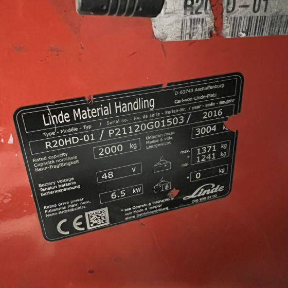 Linde R20 HD (1120) - Jangkauan truk: gambar 5 Linde R20 HD (1120) - Jangkauan truk: gambar 5
