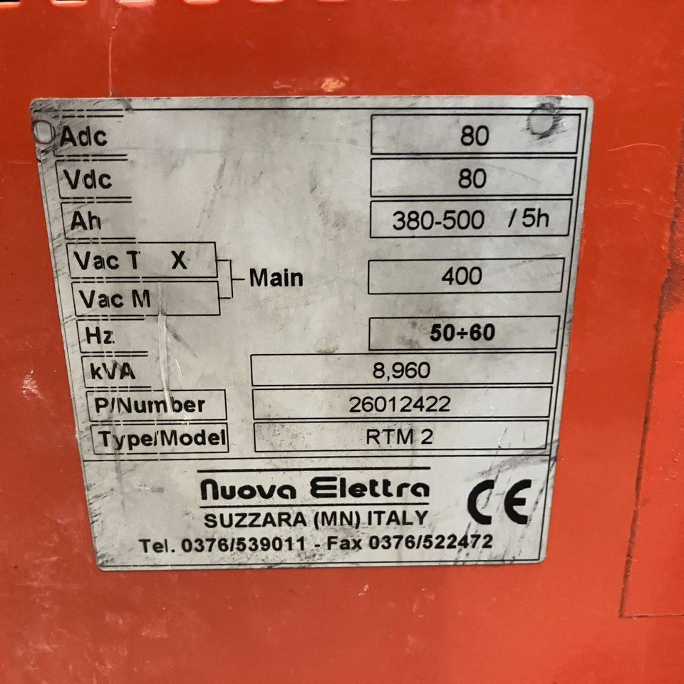 Suku cadang untuk Peralatan untuk menangani material Nuova Elettra RTM 2 80V/80A: gambar 8
