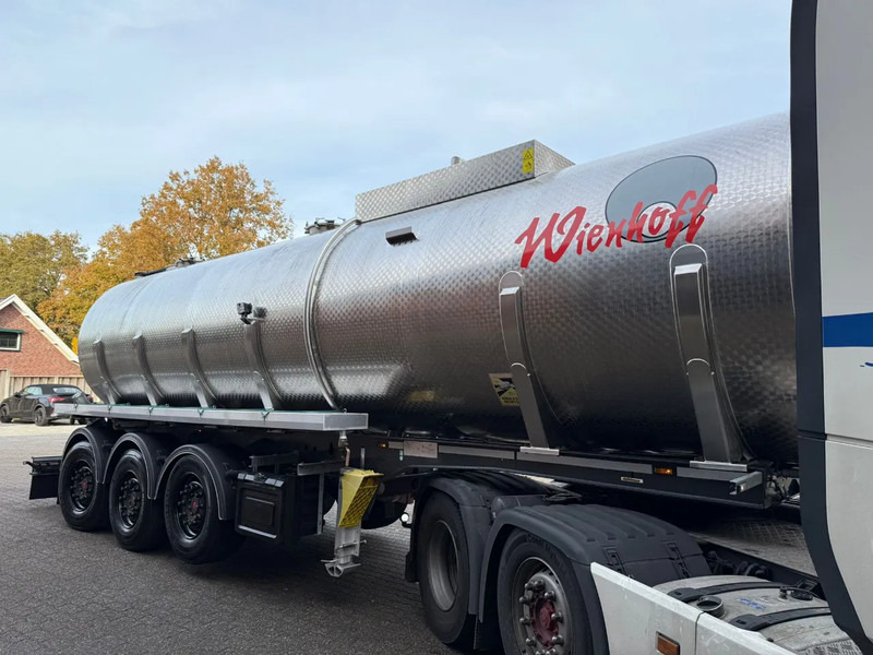 D-Tec WIENHOFF 28.500L Edelstahl Tierfutter/Gülleauflieger Neuwertig 6m3 Vogelsang pomp - Semi-trailer tangki: gambar 4 D-Tec WIENHOFF 28.500L Edelstahl Tierfutter/Gülleauflieger Neuwertig 6m3 Vogelsang pomp - Semi-trailer tangki: gambar 4
