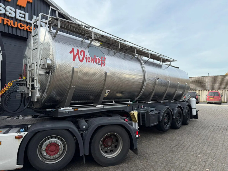 D-Tec WIENHOFF 28.500L Edelstahl Tierfutter/Gülleauflieger Neuwertig 6m3 Vogelsang pomp - Semi-trailer tangki: gambar 1 D-Tec WIENHOFF 28.500L Edelstahl Tierfutter/Gülleauflieger Neuwertig 6m3 Vogelsang pomp - Semi-trailer tangki: gambar 1
