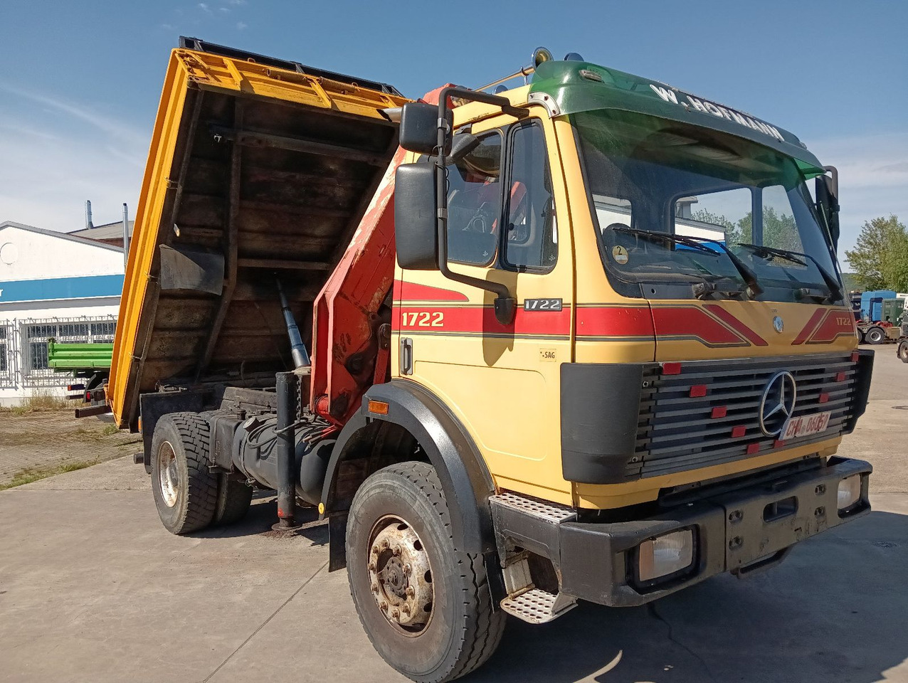 Mercedes-Benz SK 1722 AK 4x4 Blatt Schalter PalfingerPK10500A4 - Truk jungkit, Truk derek: gambar 1 Mercedes-Benz SK 1722 AK 4x4 Blatt Schalter PalfingerPK10500A4 - Truk jungkit, Truk derek: gambar 1