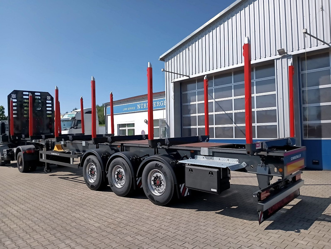 Schwarzmüller 3-A Rungensattel 6xExte144S 5560kg NEU sofort Schwarzmüller 3-A Rungensattel 6xExte144S 5560kg NEU sofort - Semi-trailer pengangkut kayu: gambar 2 Schwarzmüller 3-A Rungensattel 6xExte144S 5560kg NEU sofort Schwarzmüller 3-A Rungensattel 6xExte144S 5560kg NEU sofort - Semi-trailer pengangkut kayu: gambar 2