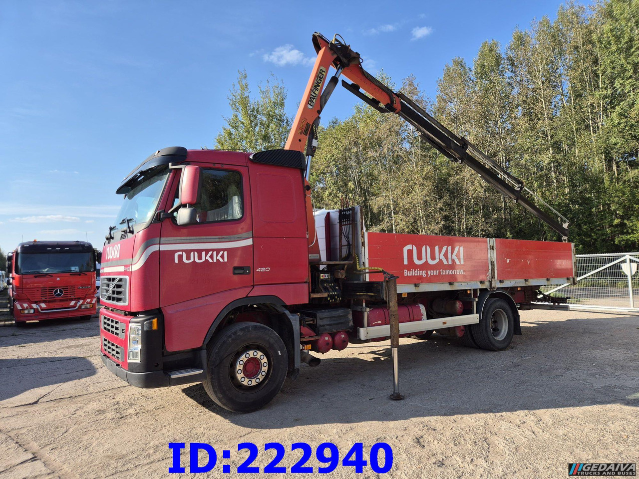 VOLVO FH12 420HP + Crane Palfinger PK9501 - Truk flatbed: gambar 1 VOLVO FH12 420HP + Crane Palfinger PK9501 - Truk flatbed: gambar 1