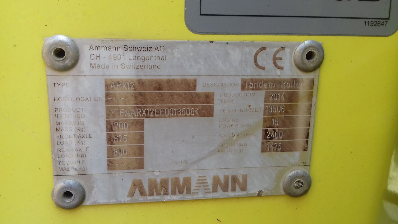 Ammann ARX 12 - Roller mini: gambar 3 Ammann ARX 12 - Roller mini: gambar 3
