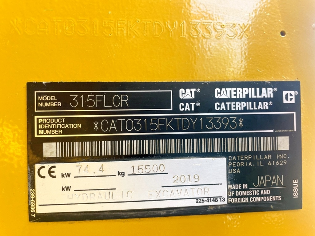 Caterpillar 315FLCR (3996) - Ekskavator perayap: gambar 4 Caterpillar 315FLCR (3996) - Ekskavator perayap: gambar 4