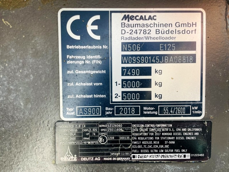 Mecalac AS900 (3791) - Wheel loader: gambar 4 Mecalac AS900 (3791) - Wheel loader: gambar 4