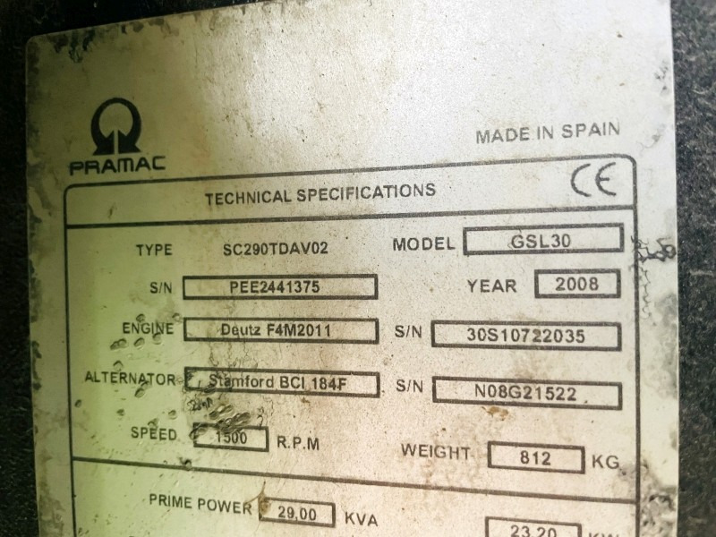 Pramac GSL30 (3871) - Genset: gambar 3 Pramac GSL30 (3871) - Genset: gambar 3