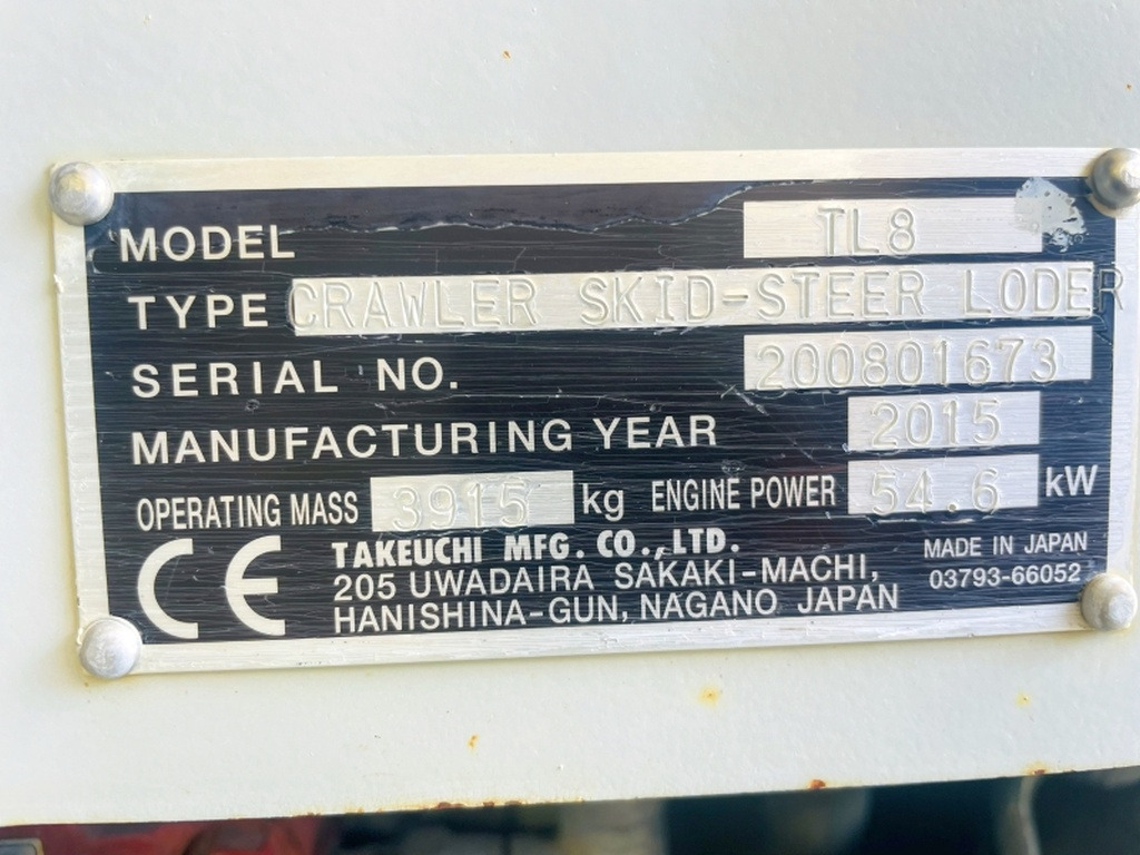 Takeuchi TL8 (4031) - Skid steer: gambar 3 Takeuchi TL8 (4031) - Skid steer: gambar 3