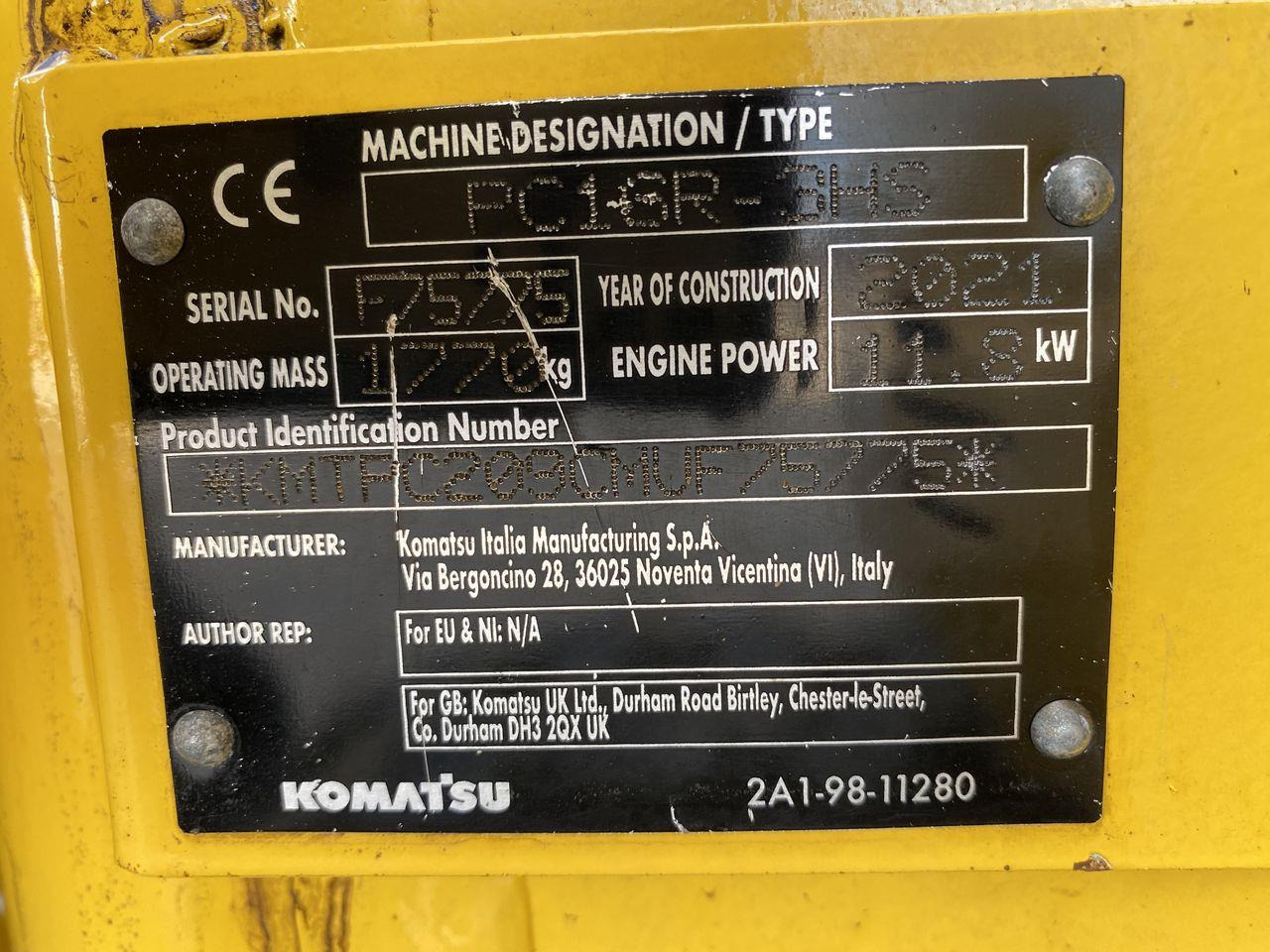 Ekskavator mini Komatsu PC16R-3HS CANOPY: gambar 10