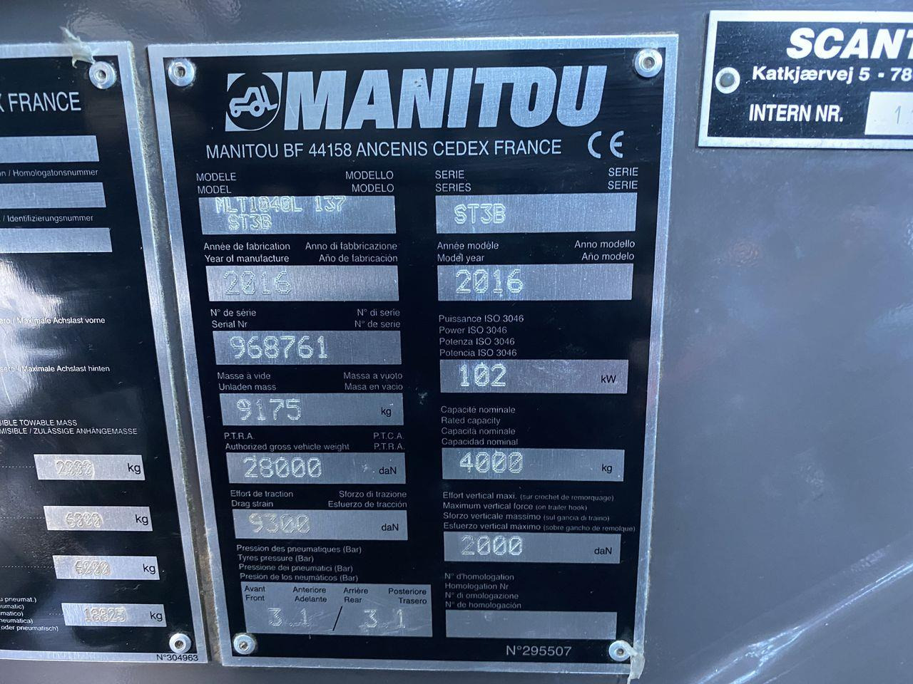 Telehandler Manitou MLT1040-137PS L ELITE: gambar 12
