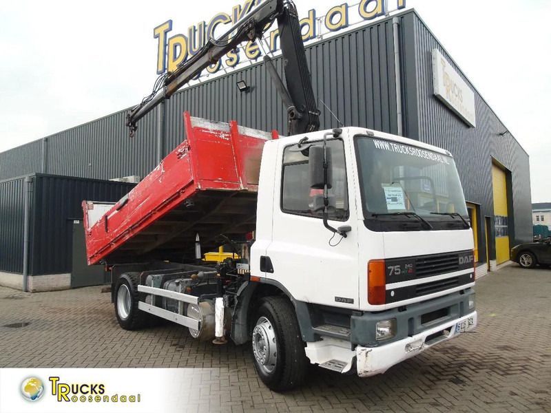 DAF CF 75.240 ATI + EURO 2 + HIAB 090 + 3SIDE TIPPER - Truk derek: gambar 1 DAF CF 75.240 ATI + EURO 2 + HIAB 090 + 3SIDE TIPPER - Truk derek: gambar 1