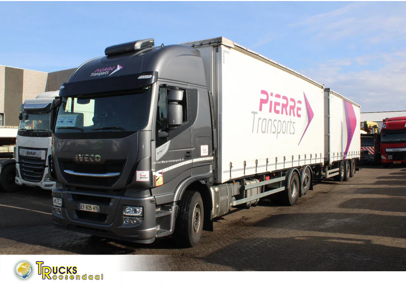 Truk dengan terpal samping Iveco Stralis 510 + EURO 6 + RETARDER + STEERING AXEL + 6x2 + 106m3 combi: gambar 1