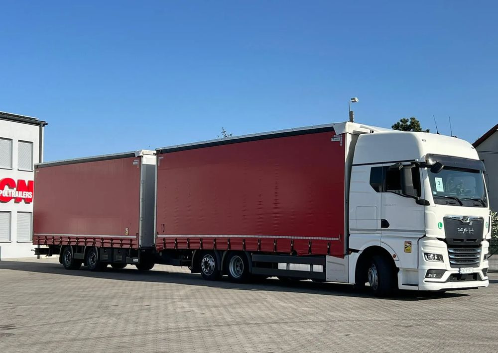 MAN TGX 26.470 z przyczepą Redos - Truk dengan terpal samping, Trailer dengan terpal samping: gambar 2 MAN TGX 26.470 z przyczepą Redos - Truk dengan terpal samping, Trailer dengan terpal samping: gambar 2