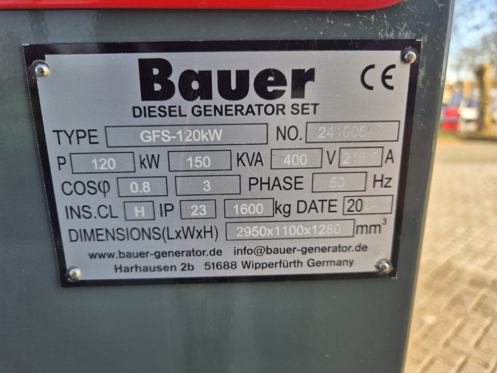 BAUER GFS-120 kW diesel generator - Genset: gambar 4 BAUER GFS-120 kW diesel generator - Genset: gambar 4