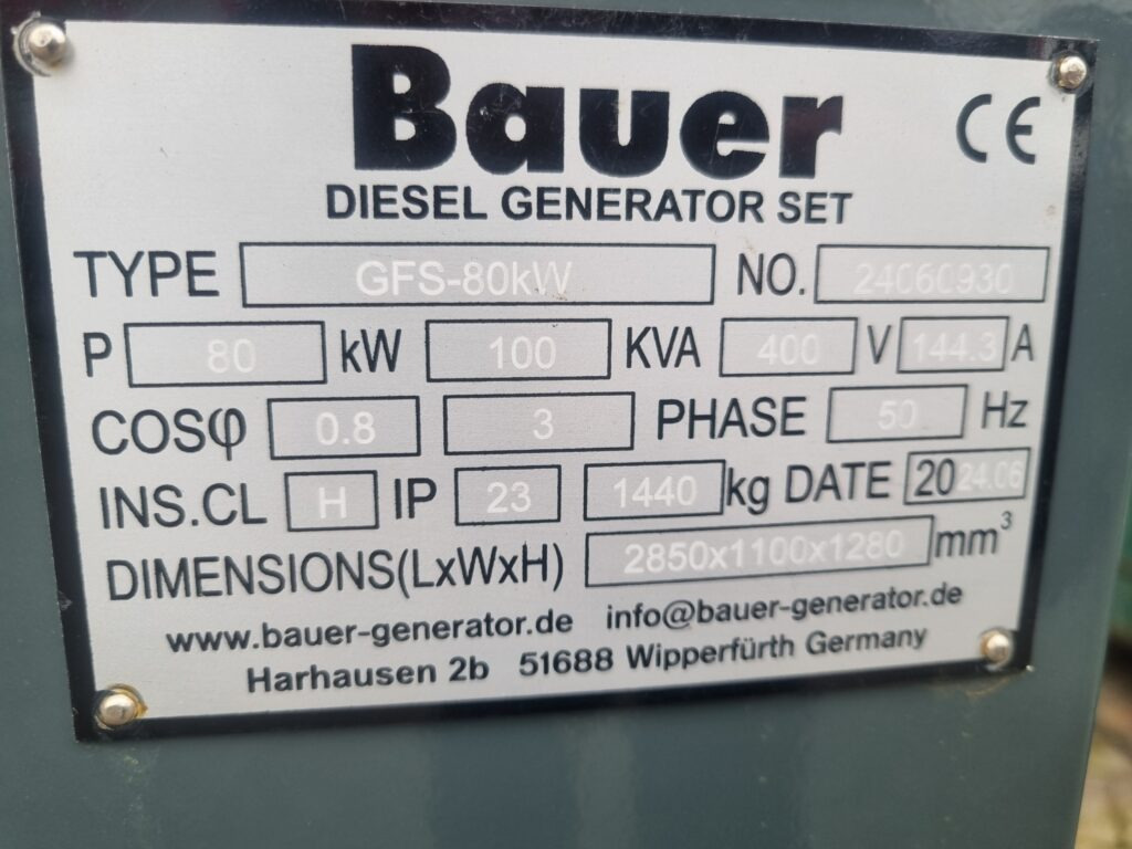 BAUER GFS-80 kW diesel generator - Genset: gambar 4 BAUER GFS-80 kW diesel generator - Genset: gambar 4