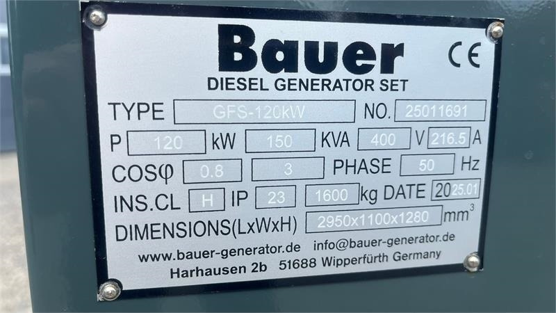 Bauer GFS-120 ATS, 120 kW/150 kVA - Genset: gambar 3 Bauer GFS-120 ATS, 120 kW/150 kVA - Genset: gambar 3