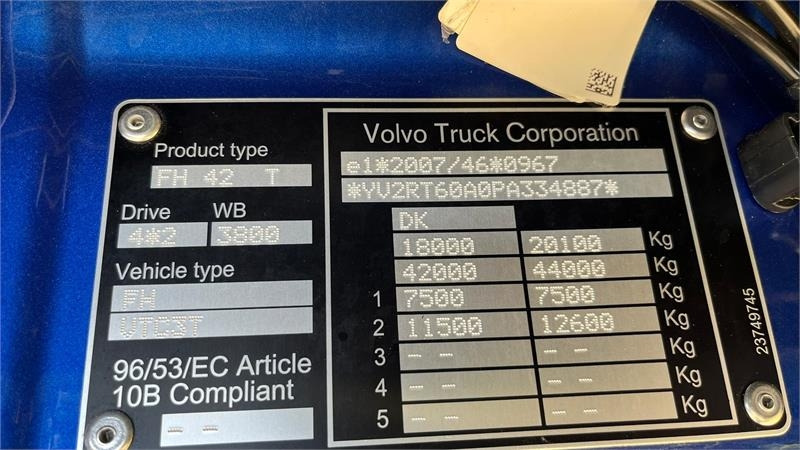 Volvo FH 540 Globetrotter XL, fuld luft affjedring og Al - Tractor head: gambar 4 Volvo FH 540 Globetrotter XL, fuld luft affjedring og Al - Tractor head: gambar 4