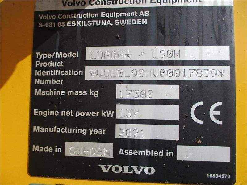 Volvo L 90 H Årg 9.2021, CDC, BSS, DK-Maskine med fuld V - Wheel loader: gambar 2 Volvo L 90 H Årg 9.2021, CDC, BSS, DK-Maskine med fuld V - Wheel loader: gambar 2