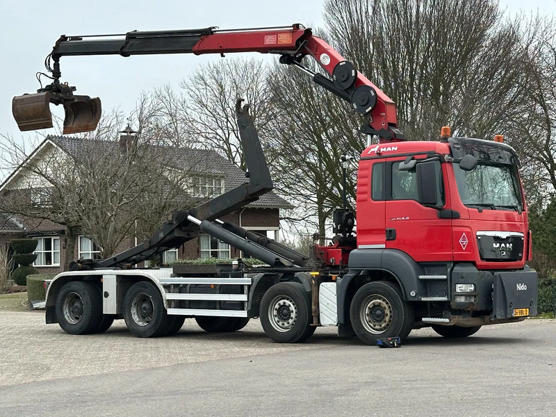 MAN TGS 41.400 8X4 WIDESPREAD!!HMF 22TM KRAAN/HAAK!!TOP!! - Hook lift, Truk derek: gambar 3 MAN TGS 41.400 8X4 WIDESPREAD!!HMF 22TM KRAAN/HAAK!!TOP!! - Hook lift, Truk derek: gambar 3