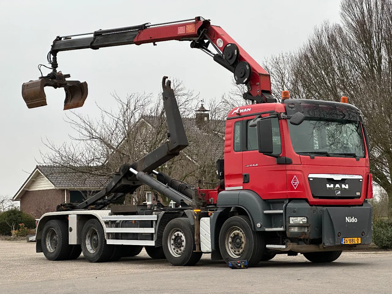 MAN TGS 41.400 8X4 WIDESPREAD!!HMF 22TM KRAAN/HAAK!!TOP!! - Hook lift, Truk derek: gambar 1 MAN TGS 41.400 8X4 WIDESPREAD!!HMF 22TM KRAAN/HAAK!!TOP!! - Hook lift, Truk derek: gambar 1