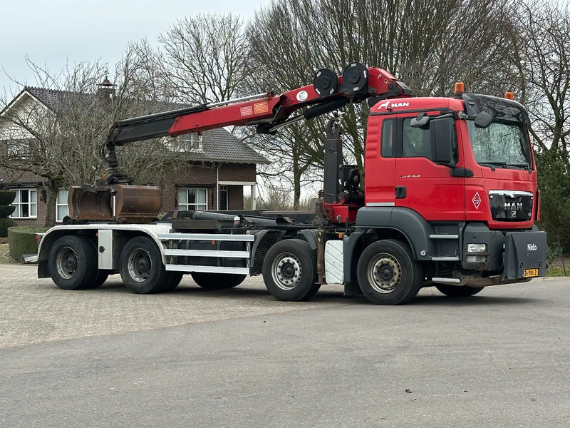 MAN TGS 41.400 8X4 WIDESPREAD!!HMF 22TM KRAAN/HAAK!!TOP!! - Hook lift, Truk derek: gambar 4 MAN TGS 41.400 8X4 WIDESPREAD!!HMF 22TM KRAAN/HAAK!!TOP!! - Hook lift, Truk derek: gambar 4
