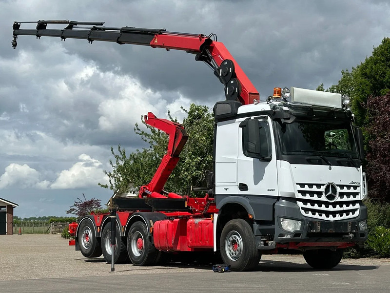 Mercedes-Benz Arocs 3251 8x4 TRIPLE!!26TM KRAAN/HAAK!!EURO6!!TOP! - Hook lift, Truk derek: gambar 1 Mercedes-Benz Arocs 3251 8x4 TRIPLE!!26TM KRAAN/HAAK!!EURO6!!TOP! - Hook lift, Truk derek: gambar 1