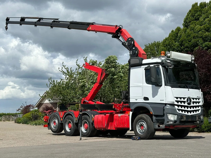 Mercedes-Benz Arocs 3251 8x4 TRIPLE!!26TM KRAAN/HAAK!!EURO6!!TOP! - Hook lift, Truk derek: gambar 2 Mercedes-Benz Arocs 3251 8x4 TRIPLE!!26TM KRAAN/HAAK!!EURO6!!TOP! - Hook lift, Truk derek: gambar 2
