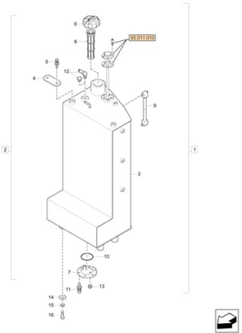 Case 3LML03100 - 3LML03101 - Tangki bahan bakar untuk Peralatan konstruksi: gambar 1 Case 3LML03100 - 3LML03101 - Tangki bahan bakar untuk Peralatan konstruksi: gambar 1