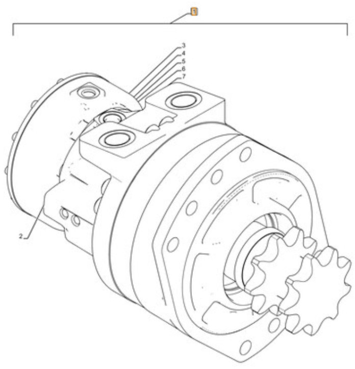 Case 87035341EX - 87035341 - Motor ayun untuk Peralatan konstruksi: gambar 1 Case 87035341EX - 87035341 - Motor ayun untuk Peralatan konstruksi: gambar 1