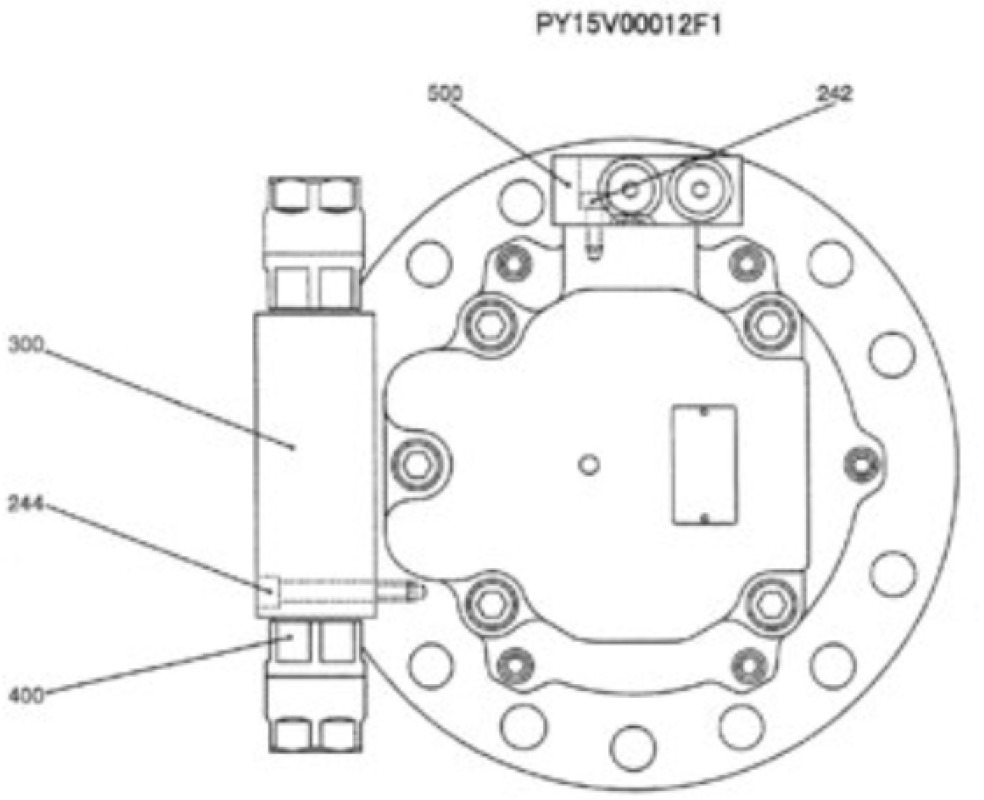 Case PY15V00012F2 - PY15V00012F1 - Motor ayun untuk Peralatan konstruksi: gambar 2 Case PY15V00012F2 - PY15V00012F1 - Motor ayun untuk Peralatan konstruksi: gambar 2