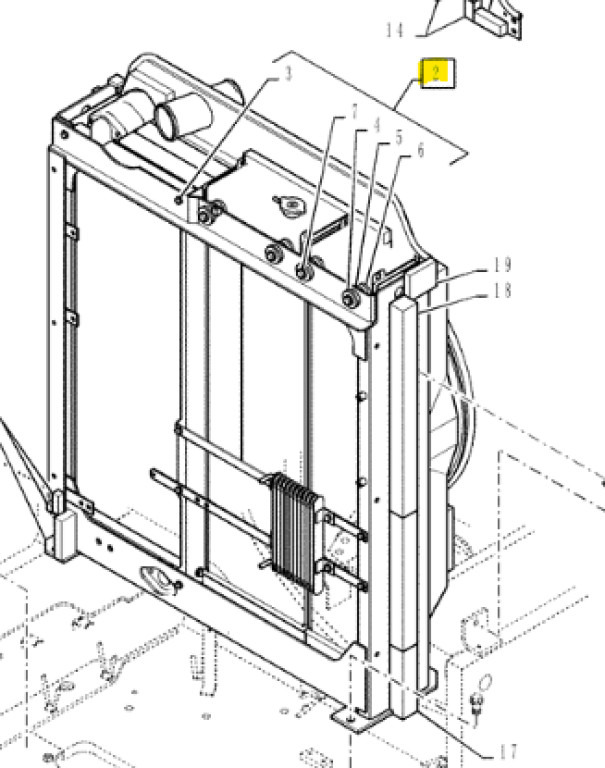 Kobelco YT05P00028F1 - Radiator untuk Peralatan konstruksi: gambar 1 Kobelco YT05P00028F1 - Radiator untuk Peralatan konstruksi: gambar 1