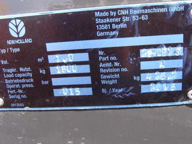 New Holland 2840515 - Ember loader: gambar 1 New Holland 2840515 - Ember loader: gambar 1
