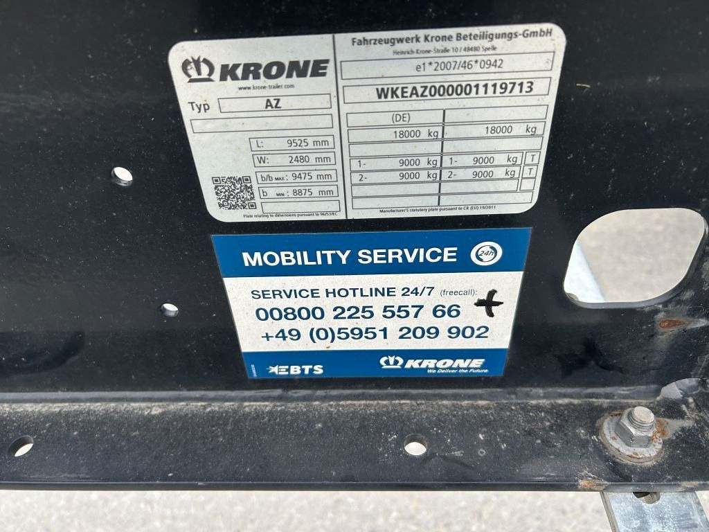 Krone 2 Achswechselfahrgestell, Typ: MAXI AZW 18 eL3B7 - Trailer pengangkut mobil: gambar 4 Krone 2 Achswechselfahrgestell, Typ: MAXI AZW 18 eL3B7 - Trailer pengangkut mobil: gambar 4