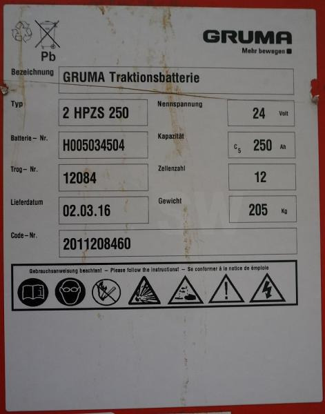GRUMA 24 Volt 2 PzS 250 Ah - Baterai: gambar 5 GRUMA 24 Volt 2 PzS 250 Ah - Baterai: gambar 5